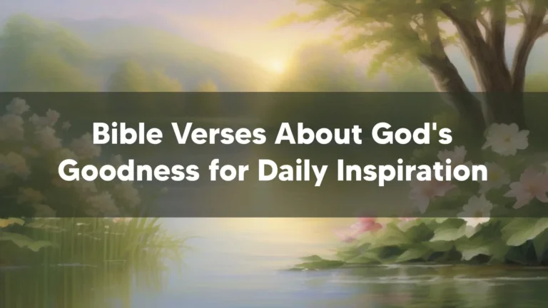 60+ Bible Verses About the Goodness of God